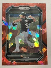 2023 Prizm Prospect JT Ginn Oakland Athletics Red Cracked Ice Prizm Ref #39