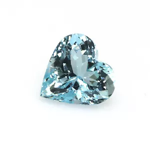 9,3 mm 2,63 Karat naturblau Aquamarin Top Herzschnitt für Anhänger - Bild 1 von 12