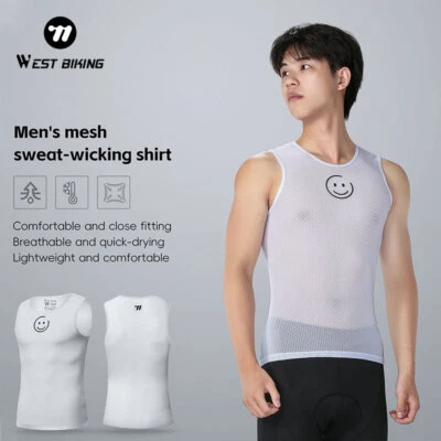 WEST BIKING Breathable Sports Vest Quick Dry Cycling Fitness Tops Undershirt - Image 1 of 4