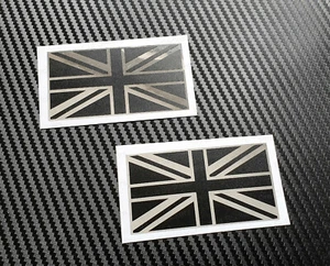 Union Jack Flag GB Great Britain Stickers Decals Car Wall Black Chrome Colours - Picture 1 of 17