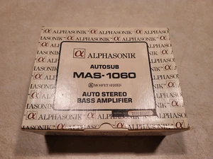 ALPHASONIK MAS 1060 AUTO CAR STEREO BASS AMPLIFIER Rare Vintage Old School - Picture 1 of 11