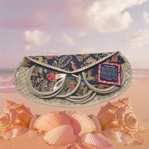 Rattan And Batik Coaster Set Of 12 In Matching Storage Singapore - Picture 1 of 4