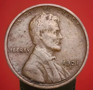 1921-S Lincoln Wheat Cent Low Mintage “Best Value on eBay" FAST SHIPPING - Picture 1 of 4