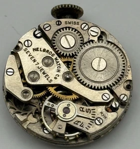 Helbros MXH 7 Jewels Watch Movement Manual Wind Vintage Parts Repair 19.5mm - Picture 1 of 20