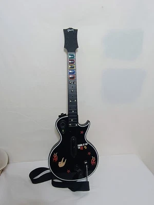 Controlador inalámbrico Gibson Les Paul Guitar Hero XBOX 360 rojo octano con correa  Foto 1 de 4