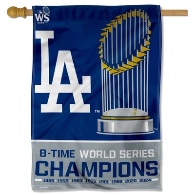 MLB Los Angeles Dodgers 2024 8 Time World Champions Series House Flag - Image 1 of 3