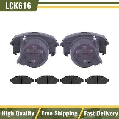 For Dodge B1500 2500 B3500 Front Left Right Brake Calipers & Metallic Brake Pads - Image 1 of 4