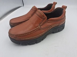 Ausland Men's Brown Leather 6 Loafers Comfort Walking Slip-On Shoes Eu 39 - Picture 1 of 16
