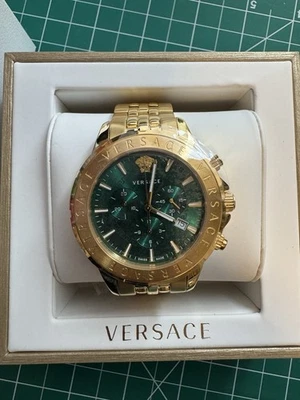 Reloj Hombre Versace VEV600619 Signature Cronógrafo Oro Verde Acero Foto 1 de 4
