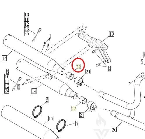 Harley-Davidson Exhaust Muffler Gasket 65900017A