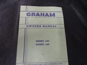 Graham Car Shop Manual 1941 1940 1939 1938 1937 1936 1935 Repair Service Book - Picture 1 of 2