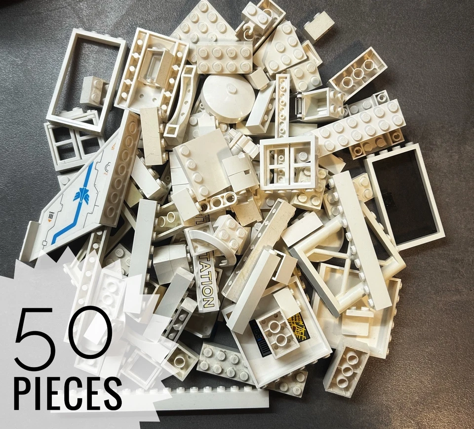 Lego ® Steine WEIß 50 STÜCK / Red Basic Bausteine Zubehör Ersatzteile Gebraucht - Bild 1 von 1