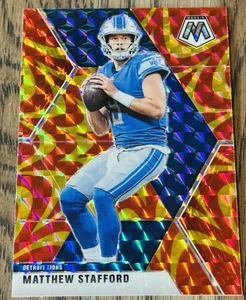 Matthew Stafford 2020 Mosaic Reactive Orange Prizm #72 Lions Rams - Picture 1 of 2