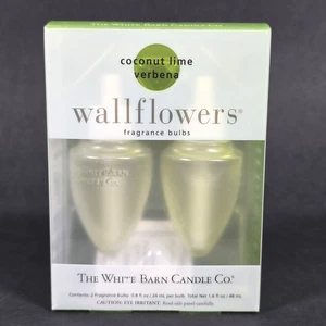 BATH & BODY WORKS WANDBLUMEN KOKOSNUSS LIMETTE VERBENE DUFTZWIEBELN x2 WEISSE SCHEUNE - Bild 1 von 5