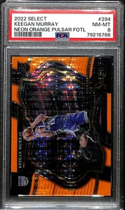 2022-23 Select Prizms Neon Orange Pulsar FOTL 294 Keegan Murray Rookie /15 PSA 8 - Picture 1 of 2