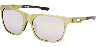 Gafas de sol Adidas mate verde claro suaves cuadradas con lente espejo - SP0091 94Q 55 Foto 1 de 4