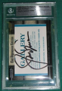 JACK NICKLAUS - 2008 Leaf Razor Cut Signature Autograph Card *SHORT PRINT* PGA - Picture 1 of 1