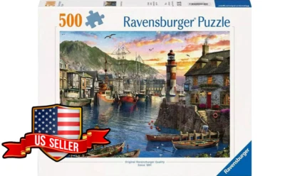 NEW & SEALED Ravensburger 00212 Morning at The Harbor 500 Pc Jigsaw Puzzle - Image 1 of 4