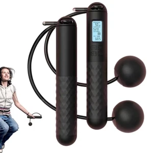 Weighted Cordless Jump Rope with Counter | Smart Ropeless Skipping Rope - Picture 1 of 18