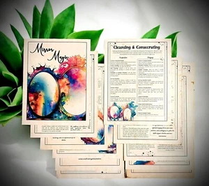 Mirror Magic Grimoire 8.5 X 11” Pages for your Book of Shadows or Grimoire - Picture 1 of 1