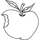 'Bitten Apple' Unmounted Rubber Stamp (RS034344)