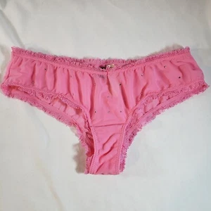 Victoria's Secret Sexy Little Things Low-Rise Hiphugger Large Pink Embellished - Picture 1 of 4