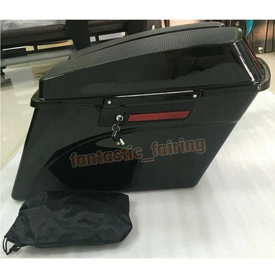 Hard Saddlebags w/ 6x9" Dual Speaker Lids For Harley Touring Electra Glide 94-13 - Image 1 of 4