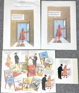 Rare Ltd Edition Dutch Tintin Promo Print+Poster+Card: Hand Numbered Set 82 - Picture 1 of 9