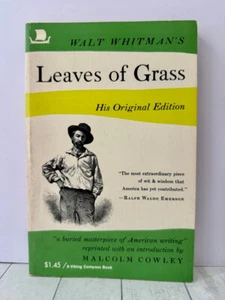 LEAVES of GRASS by Walt Whitman 1959 (1974) Viking Compass, 16th print C98 - Picture 1 of 5