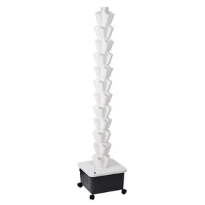 Outdoor Hydroponic Plant Tower For Strawberries Fruit Vegetable 12-layer 60 Slot - Picture 1 of 12
