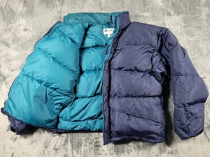 Vintage 90's Columbia Puffer Jacket Men's L Blue Goose Down Hunter Coat Full Zip - Picture 1 of 11
