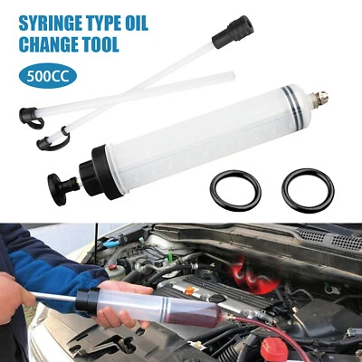 Gearbox 550ml Oil Fluid Suction And Injection Syringe Double Rubber Ring