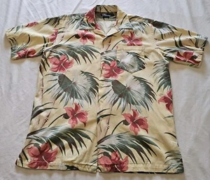 Polo Ralph Lauren men’s Hawaiian Shirt M Vintage 100 Cotton Floral Pau Hana - Picture 1 of 3