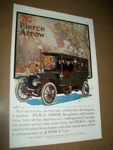 1908 Pierce Arrow  large-mag car ad - Buffalo NY. -Louis Fancher illustration - Picture 1 of 1