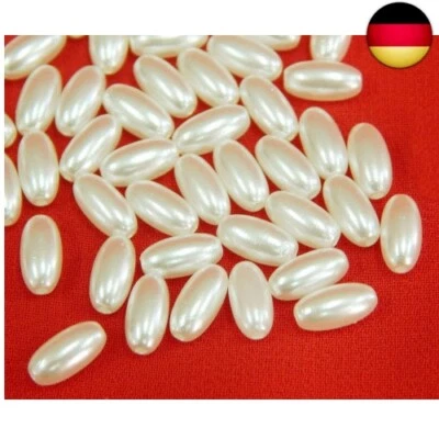 Zuchtperlen Imitat Perlen, Perlmutt Wachsperlen, 400stk, 6x3mm Oval - Bild 1 von 4