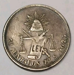 1878 Zs-Z Mexico 50 Centavos  - Picture 1 of 4