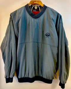MEN's Large VTG Dockers GOLF Blue Pullover Packable Lined Jacket Activewear RARE - Picture 1 of 12