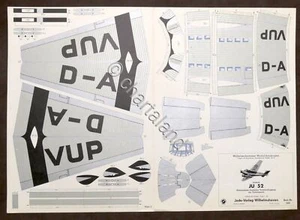 Costruzioni carta da ritagliare Modellismo Aereo - Junkers Ju 52 - anni '70 - Picture 1 of 2