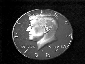 1987 S PROOF KENNEDY HALF DOLLAR - AUS PROOF SET - Bild 1 von 2