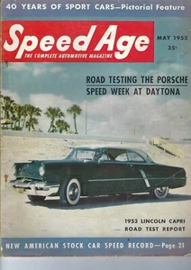 1952-53 Speed Age Magazine lot/2 Lincoln Rambler Packard Willys Allard Porsche - Picture 1 of 4