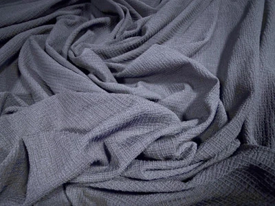 Vienna Crepe Dress Fabric With Spandex, Per Metre - Plain - Blueberry - Image 1 of 3