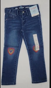 Cat & Jack Skinny Jeans Girls 4t Rainbow Heart - Picture 1 of 1