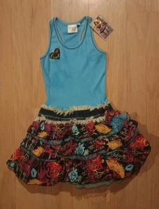 NWT ooh la la couture blue dress tutu patterned skirt size 6 - Picture 1 of 6