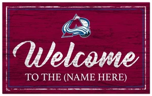 Colorado Avalanche Sign Personalized Welcome Sign 19x11 - Picture 1 of 1