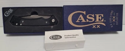 CASE XX S35N BLACK ANODIZED ALUMINUM W/BLACK G-10 INLAY MARILLA  POCKET KNIFE - Image 1 of 4