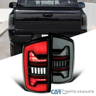 Fits 02-06 Dodge Ram 1500 2500 3500 Black/Smoke Full LED Tail Lights Brake Lamp Foto 1 de 4