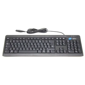 Fujitsu KB410 Wired USB Keyboard French AZERTY Layout For Desktop Computer - Picture 1 of 5