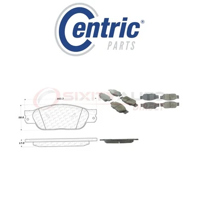 Centric Ceramic Disc Brake Pads w Shims for 2002-2005 Ford Thunderbird 3.9L ik Foto 1 de 4