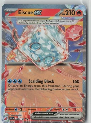Eiscue ex 042/197 Double Rare SV03: Obsidian Flames NM Holo - Image 1 of 2
