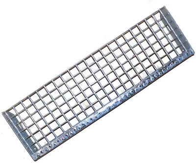 Treppenstufen Metall 60 - 160 cm breite x 240 mm tiefe Gitterroststufe verzinkt - Bild 1 von 4